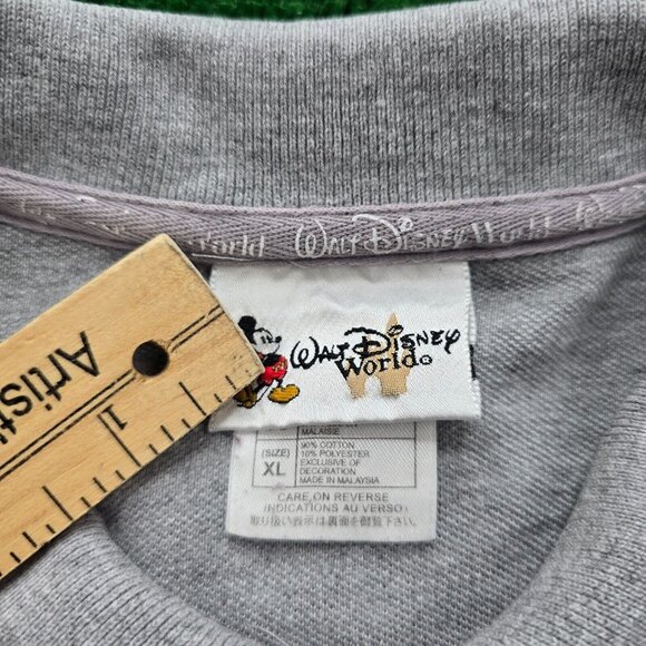 Walt‎ Disney World Polo Shirt Mens XL Gray Short Sleeve Embroidered Casual - Picture 6 of 7